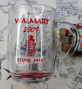 Walmart Store #5435 San Jose CA Christmas 2009 Employee Clear Glass Mug - Picture 1 of 4