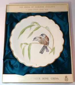 Royal Worcester Dorothy Doughty Ltd Ed Vogelteller & Box blau geflügelter Sivas Bambus - Bild 1 von 6