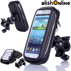 Bicycle Bike Mount Holder Cycle Case Cover Waterproof for Mobile Phones Black - Picture 1 of 5