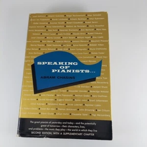 Abram Chasins Speaking Of Pianists 1961 2nd Ed HCDJ Alfred A Knopf - Picture 1 of 14