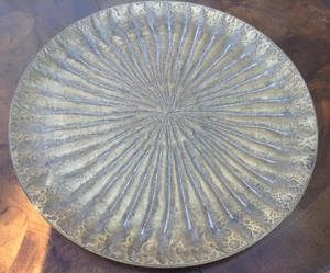 Tablett Teller Metall messing gold 41cm Deko - Bild 1 von 1