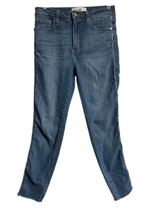 Just Black Jeans Damen Größe 27 Mid Rise Raw Hem Skinny Jeans Hergestellt in den USA - Bild 1 von 9