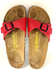 Birkenstock Madrid Damen Pantoletten Sandalen Birko-Flor,Gr. 37. Rot.Wie neu. - Bild 1 von 10