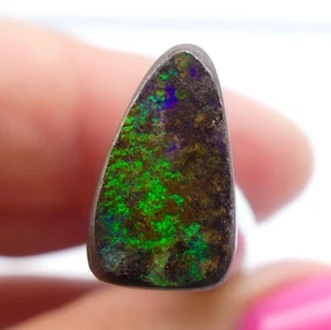 Australian Boulder Opal Solid Natural Green 13x7mm 2.3ct 11438 - Picture 1 of 5