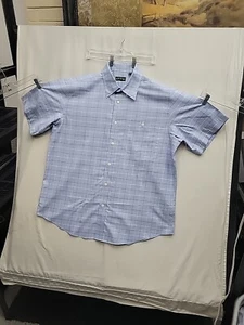 Orvis Shirt Men's XL Pockets Short Sleeve Blue Check Plaid - Picture 1 of 4