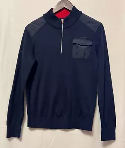 Louis Castel Golf Herren Pullover Reißverschluss Brustpaket Gr 95 Navy Blau Wollmischung - Bild 1 von 23