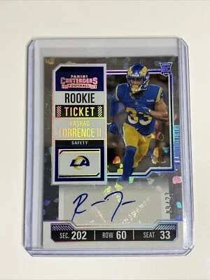 2023 Panini Contenders Rashad Torrence #192 9/23 Cracked Ice Rookie Auto Ticket - Image 1 of 3