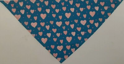 Dog Bandana/Scarf, Tie On, Slide On,  Blue, Pink Valentines,  M, L Foto 1 de 3