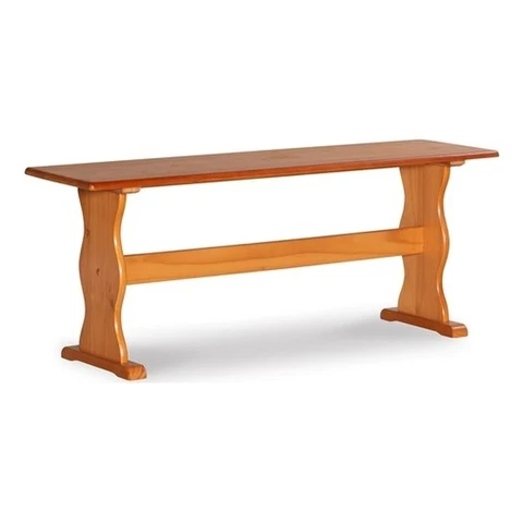 Linon Chelsea Wood Dining Bench in Natural Cover
