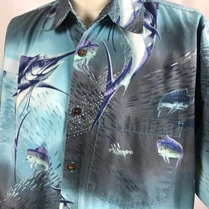 Camisa Swordfish Para Hombres Mahi Mahi Manga Corta XL Alta Mar TL Kelly Algodón  - Imagen 1 de 8
