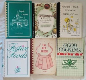 Lot of 6 Vtg Cookbooks From Knoxville TN- Red Apron Dogwood Arts Festival Recipe - Picture 1 of 7