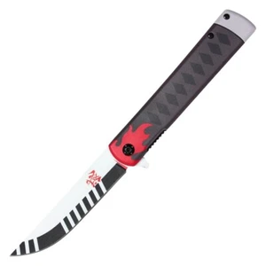 Navaja de Bolsillo Espada 9" Anime Demon Slayer Kagura Kamado Tanjirou Asistida por Resorte - Imagen 1 de 4