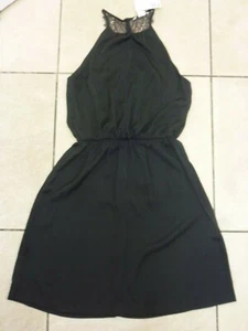 H&M Sleeveless Flared Dress with a Lace Back Size 8 Uk BNWT RRP £23.98 Black - Picture 1 of 3