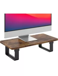 Monitor Stand Riser with 50 LB Capacity, Stable Wood Computer Monitor Stand - Picture 1 of 6
