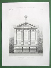 Impressão De Arquitetura-tumba de família cemitério de Perte allais em França