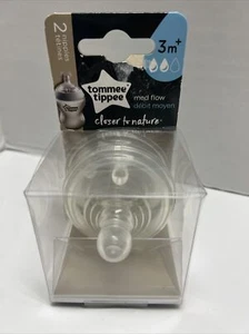 Tommee Tippee Closer 2 Nature Babyflasche Brustwarzen Medium Flow 3+ Monate 2 Stück - Bild 1 von 2