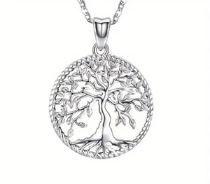 925 Sterling Silver Tree of Life Necklace Pendant - Picture 1 of 5