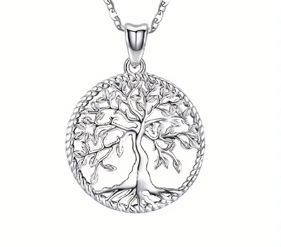 925 Sterling Silver Tree of Life Necklace Pendant - Image 1 of 4