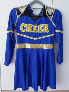 iEFiEL Cheerleader Kostüm Kinder Mädchen 158-164 mit 2 Paar Socken Blau Set No2 - Bild 1 von 2