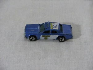 Vtg Hot Wheels Sheriff 701 Car, Blue, 1977, Malaysia - Picture 1 of 6