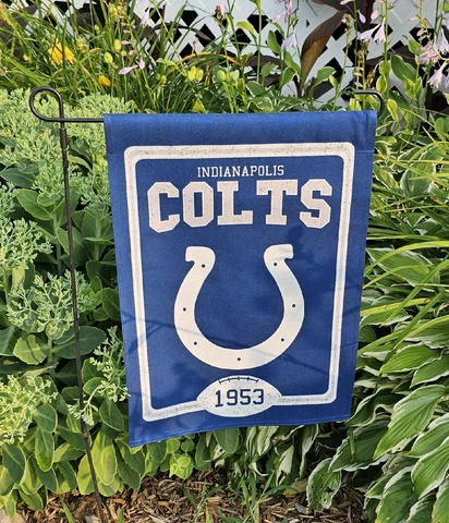 Indianapolis Colts Garden Banner Flag 2 Sided 12x18 2" Pocket Cover