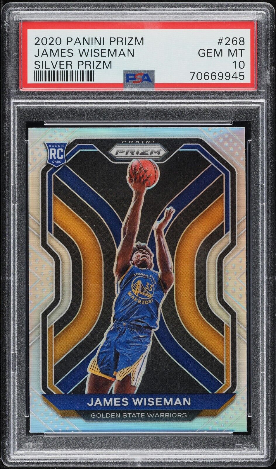 2020-21 Panini Prizm Silver Prizm James Wiseman #268 PSA 10 GEM MT Rookie RC