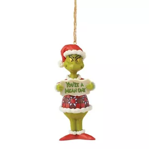 JIM SHORE GRINCH Christmas Ornament Grinch YOU'RE A MEAN ONE 6010789 Enesco New - Picture 1 of 1