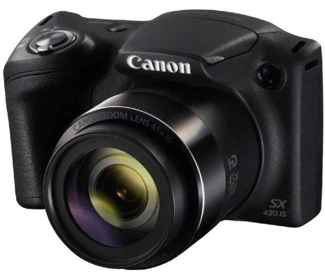 Canon PowerShot SX430 IS 20MP Bridge Camera (Black) - Image 1 of 2