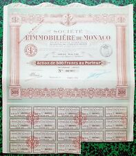 Monaco Boulevard Albert 1 er - Rare Belle Déco Secteur de l'Immobilier de 1925