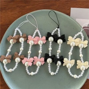 Bow knot Phone Lanyard Colorful Key Strap Cute Telephone Charms Phone - Photo 1 sur 11