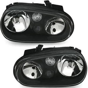 Phares Noir Gauche Droite Avec Phares Antibrouillard pour VW GOLF 4 IV 97-03 - Zdjęcie 1 z 4