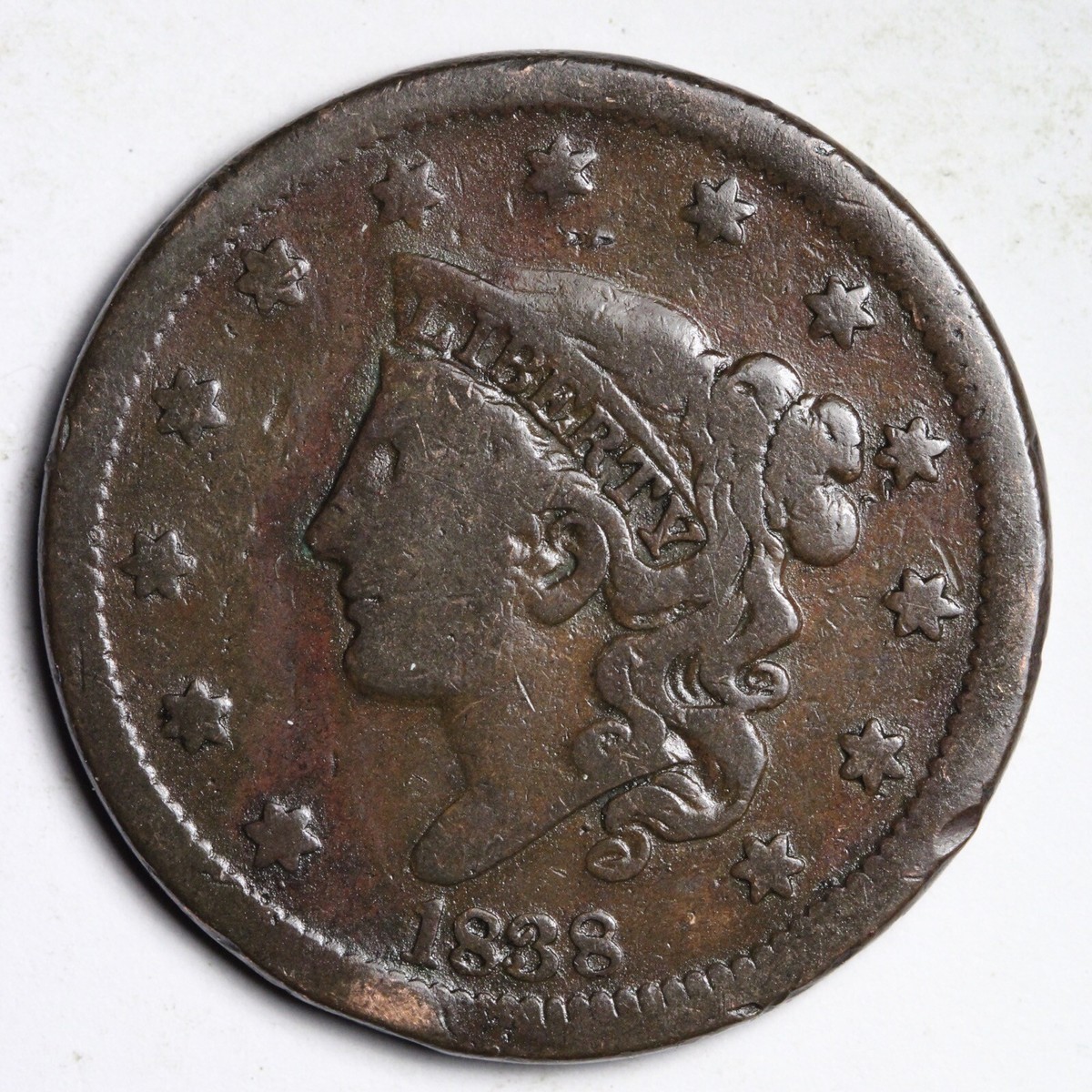 コロネットヘッドラージ セント銅貨　1838 1838 Year Coronet Head US Large Cents (1816-1839) for sale