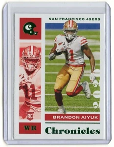 BRANDON AIYUK 2020-2021 NFL Panini CHRONICLES GREEN ROOKIE #86 - Picture 1 of 2