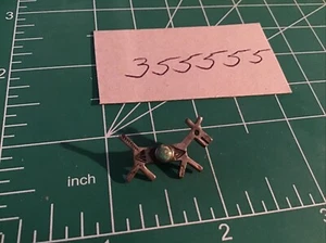 Vintage Fred Harvey Era Sterling Silver & Turquoise Horse Dog Brooch Pin Charm - Picture 1 of 7