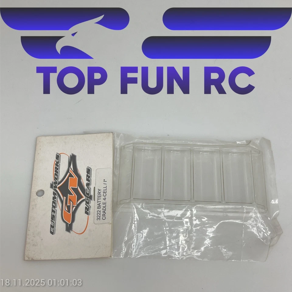 CUSTOM WORKS RC 3222 BATTERY CRADLE 4-CELL UNIVERSAL FOR MOST RC MODELS - Image 1 of 1