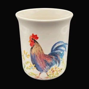 Paula Deen GARDEN ROOSTER Stoneware Crock Kitchen Cooking Tool Utensil Holder - Picture 1 of 13