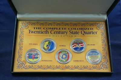 1999 5 Piece State Quarters Colorized Collection - Image 1 of 4