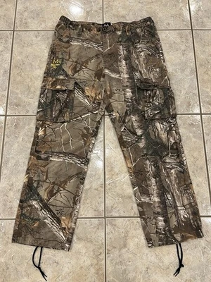 Mens 36-38 L Realtree Xtra Camo Cargo Baggy Loose Hunting Outdoor Pants - Image 1 of 4