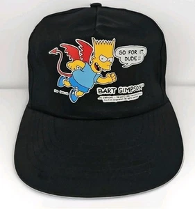 Sombrero de camionero vintage de Los Simpson Devil Bart 1990 SnapBack años 90 Go For It - Imagen 1 de 12