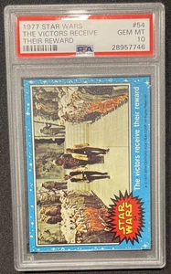 1977 Topps Star Wars The Victors Receive Their Reward #54 PSA 10 GEM MINT POP 29 - Picture 1 of 2