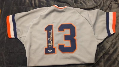 Vintage Lance Parrish Signed Authentic Detroit Tigers Jersey PSA - Image 1 of 2