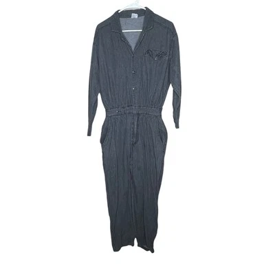 Sears Grey Herringbone Denim Coveralls, Overalls Jumpsuit Vintage mechanic M - Image 1 of 4