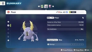 Shiny 6IV Adamant Alpha Pinsir Pokémon ZA + Master Ball - Picture 1 of 4