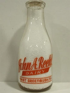 TRPQ Milk Bottle John A Reehl Reehl's Dairy East Greenbush NY RENSSELAER COUNTY - Picture 1 of 2