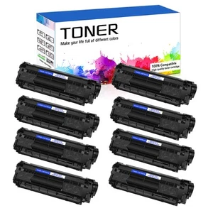 8 Stück Schwarz Q2612A Tonerkartusche für HP 12A LaserJet 3015 3020 3030 3050 M1319f - Bild 1 von 23