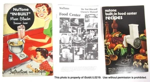 NuTone Food Center Owner's Manual, Recipes Book, Vintage Instructions & Recipes - Picture 1 of 5