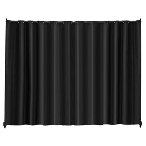 Room Divider Portable Panel Room Divider with Wheels Privacy Screen Black - Picture 1 of 12