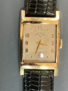 Vintage Lord Elgin 14K Gold filled Tank watch 1950s working. - Picture 1 of 9