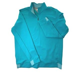 Adidas AdiPure Pullover Golf Sport Training Viertel-Reißverschluss türkis Herren Large - Bild 1 von 10