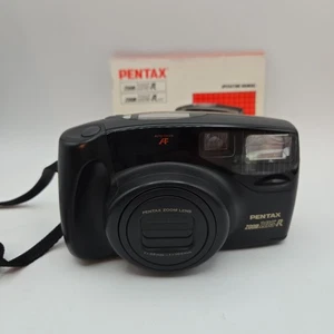 Pentax Zoom 105-R Super 35 mm fotocamera pellicola fotocamera scatto punti OTTIME CONDIZIONI non testata - Foto 1 di 10